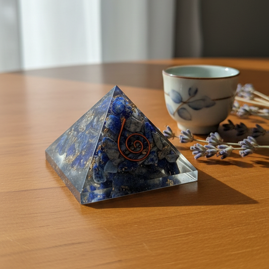 Pirámide lapislazuli orgonita 4cm