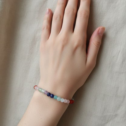 Alineación del Corazón y la Mente (Pulsera bolas 4mm)