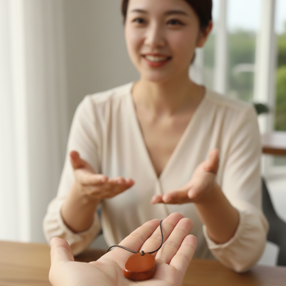 Collar jaspe rojo plano 3-4 cm