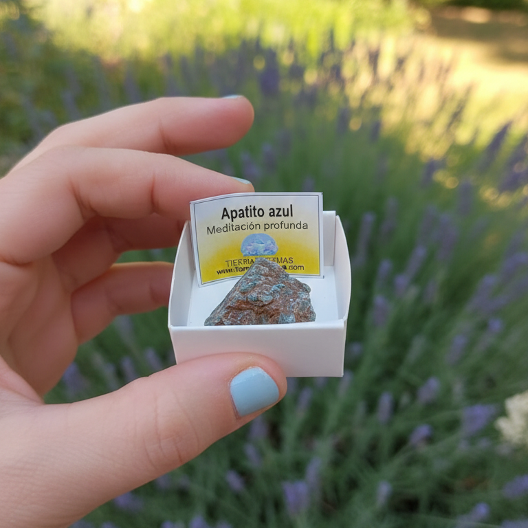 Apatito azul en bruto 3-4 cm