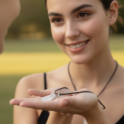 Collar selenita punta biterminada 3-4 cm