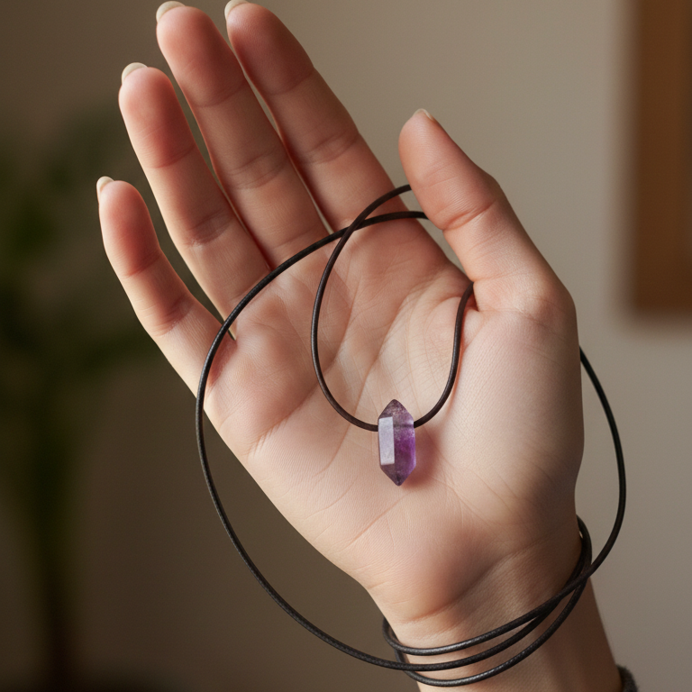 Colgante punta amatista 1,5 - 2 cm