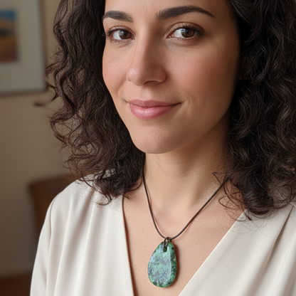 Collar rubi con zoisita pacificador 3cm