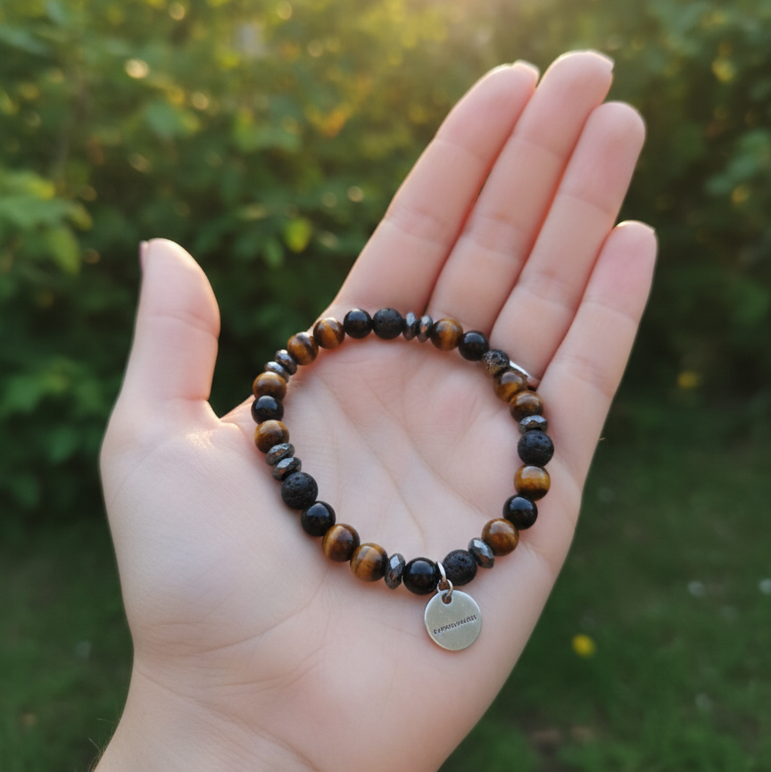 Pulsera para El Despertar del Guerrero: Amuleto de Protección y Fuego Volcánico