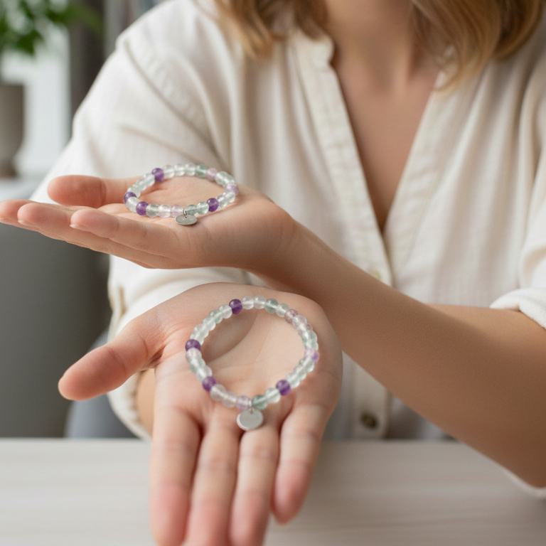 Pulsera fluorita bolas 6mm