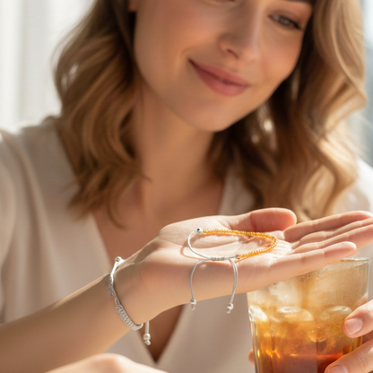 Pulsera carneola bolas 2mm ajustable