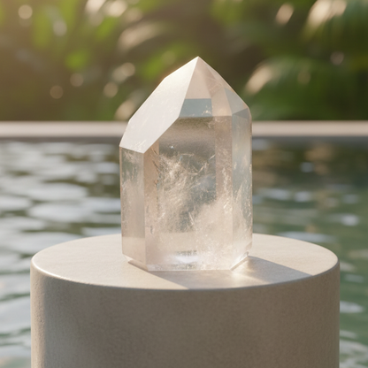 Punta de cuarzo blanco natural 5-6 cm, cuarzo maestro 70-100 gr Calidad Extra