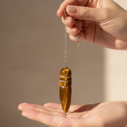 Pendulo ojo de tigre 3-4 cm