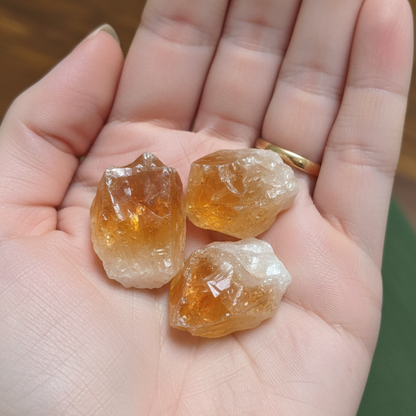 Pack 3 piedras Citrino en bruto - Abundancia y Prosperidad