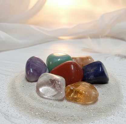 Bolsa piedras 7 chakras 2-3 cm