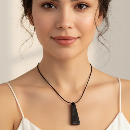 Collar shungit trapecio 3cm