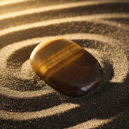 Tu guía de enfoque y éxito (piedra chakra ojo de tigre 3-4 cm)