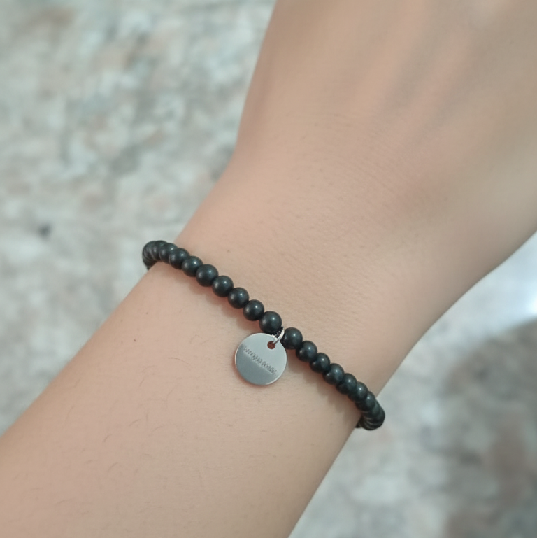 Pulsera Shungit bolas 4mm