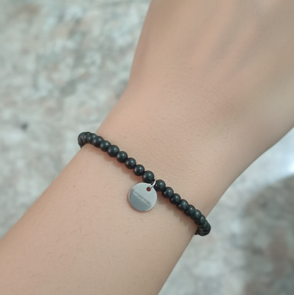 Pulsera Shungit bolas 4mm