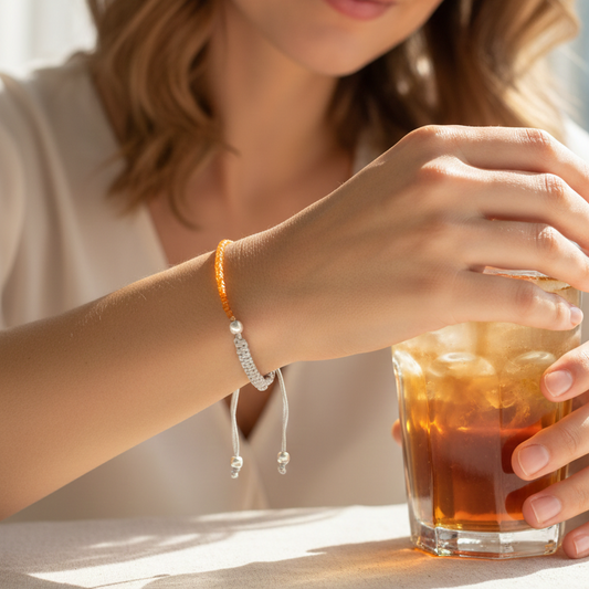 Pulsera carneola bolas 2mm ajustable