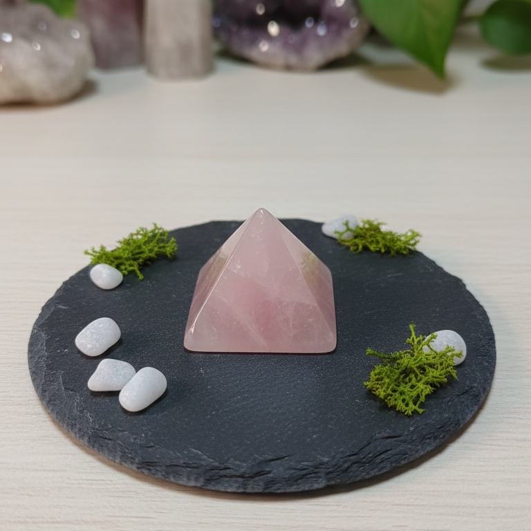 Piramide cuarzo rosa 2cm