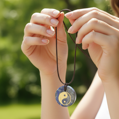 Colgante lapislázuli símbolo ying yang 3cm