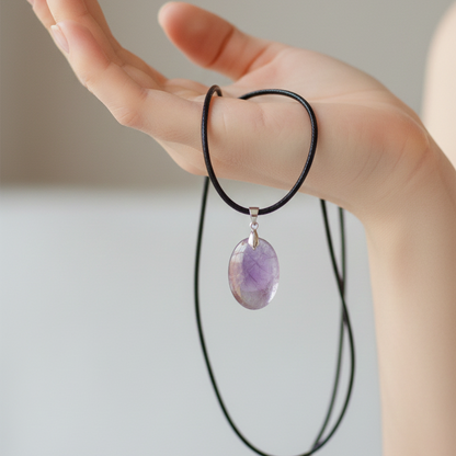 Collar amatista plano 3cm