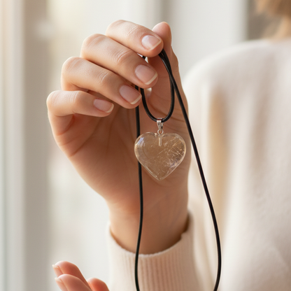 Collar de Citrino Corazón 3cm