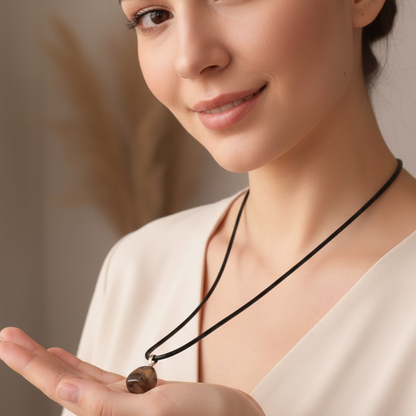 Collar quiastolita rodado 1-2 cm