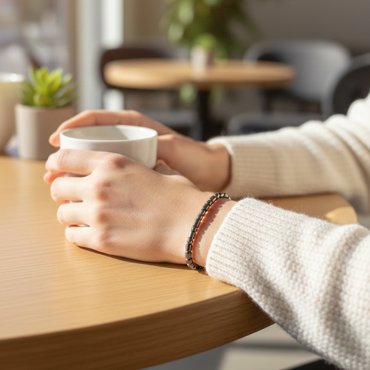 Pulsera hematite tubos 4mm