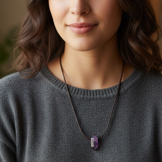 Colgante punta amatista 1,5 - 2 cm