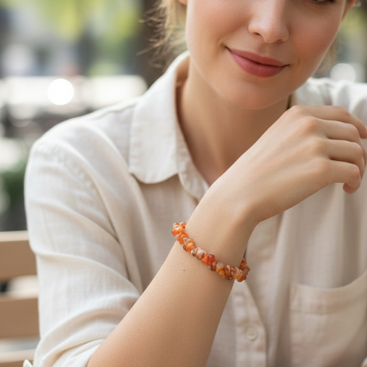 Pulsera carneola chip