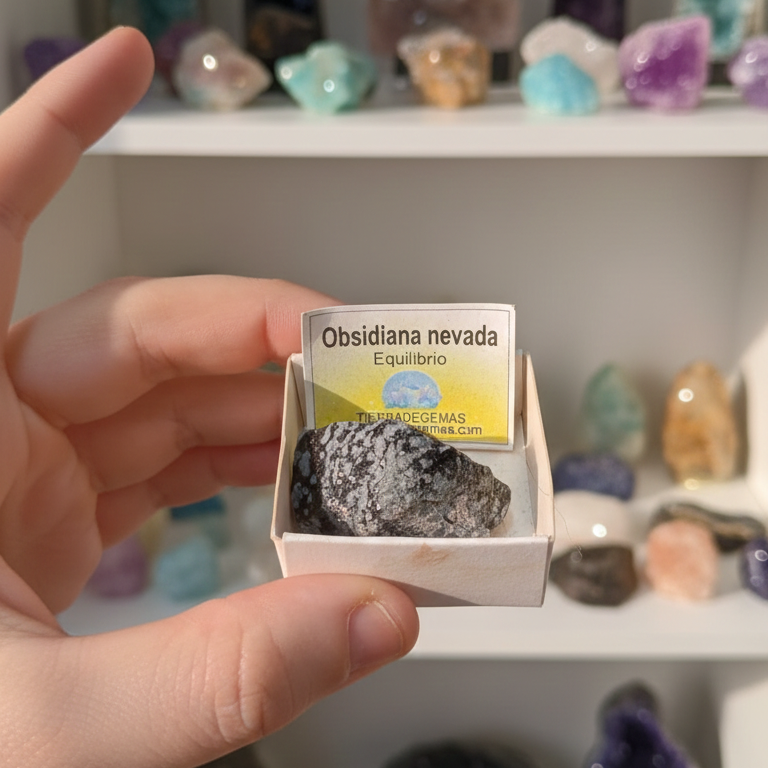 Obsidiana nevada en bruto 3-4 cm
