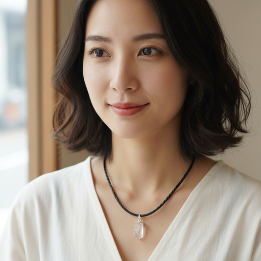 Collar Cuarzo Blanco punta mini 1-2 cm