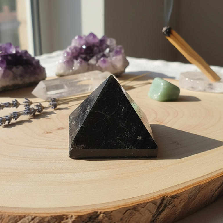 Pirámide turmalina negra pulida 4cm