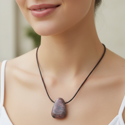 Collar rodonita perita 3-4 cm