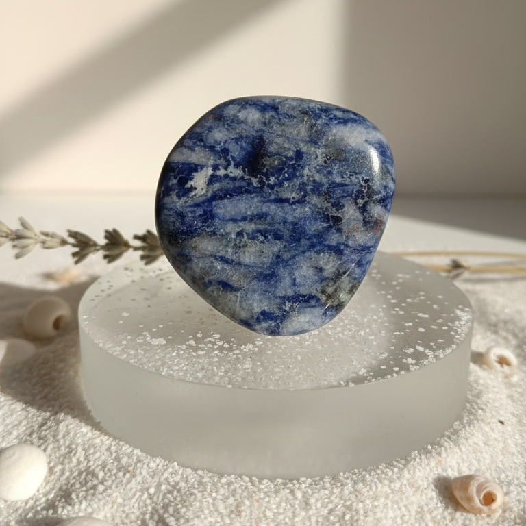 Tu guía de comunicación y claridad (piedra chakra sodalita 3-4 cm)