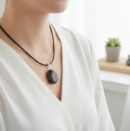 Collar ágata rodado 1,5 - 2 cm