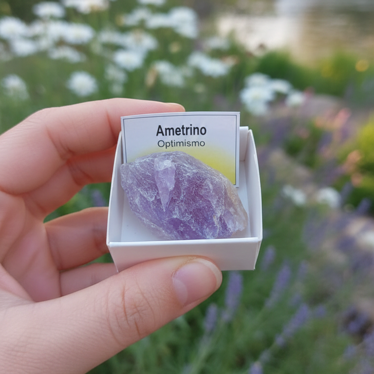 Piedra Ametrino en bruto 3-4 cm