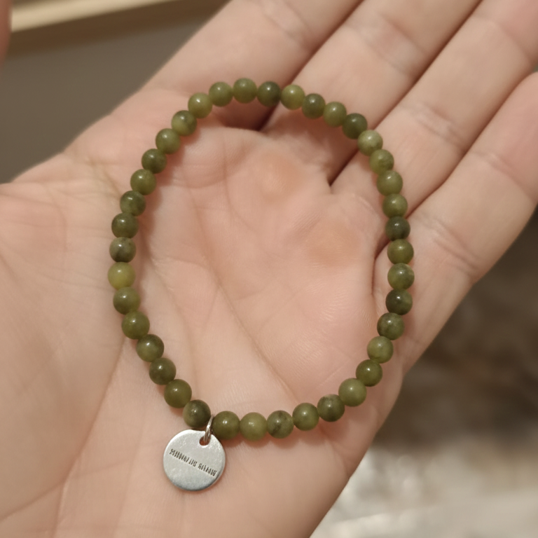 Pulsera jade verde bolas 4mm