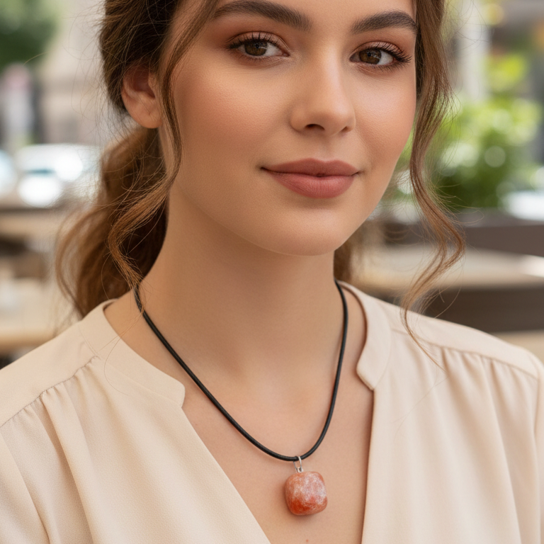 Collar piedra sol rodado 1-2 cm