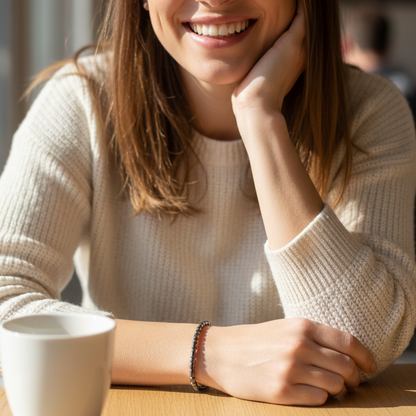 Pulsera hematite tubos 4mm