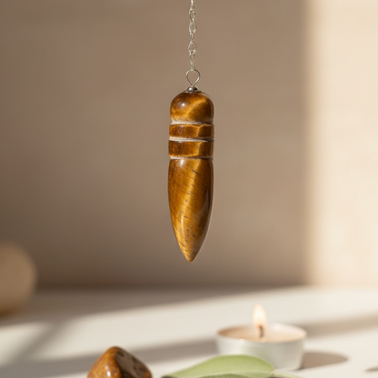 Pendulo ojo de tigre 3-4 cm