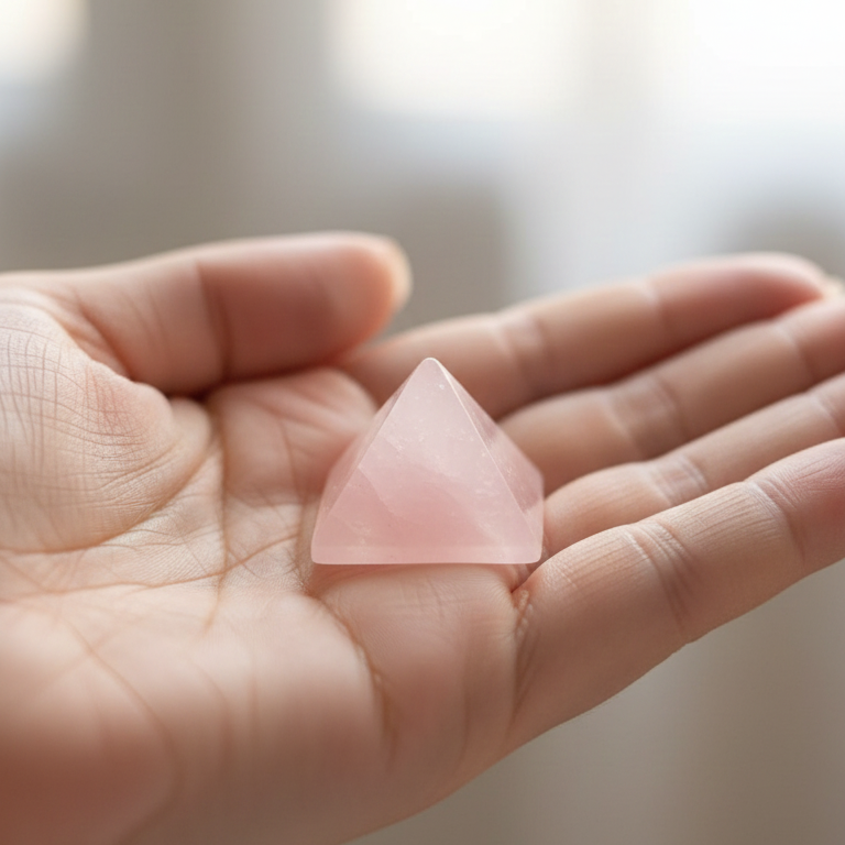 Piramide cuarzo rosa 2cm