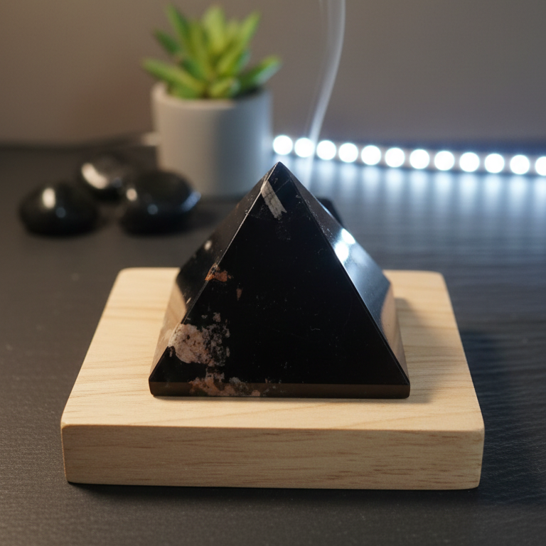 Pirámide turmalina negra pulida 5cm