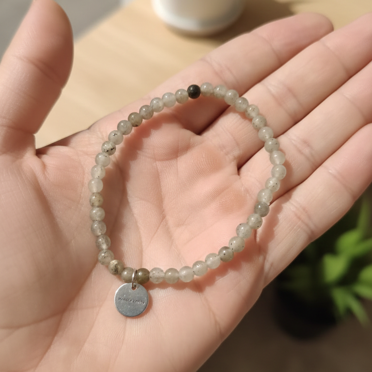 Pulsera labradorita bolas 4mm