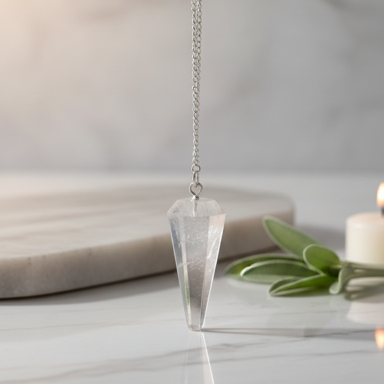 Pendulo cuarzo cristal 3-4 cm