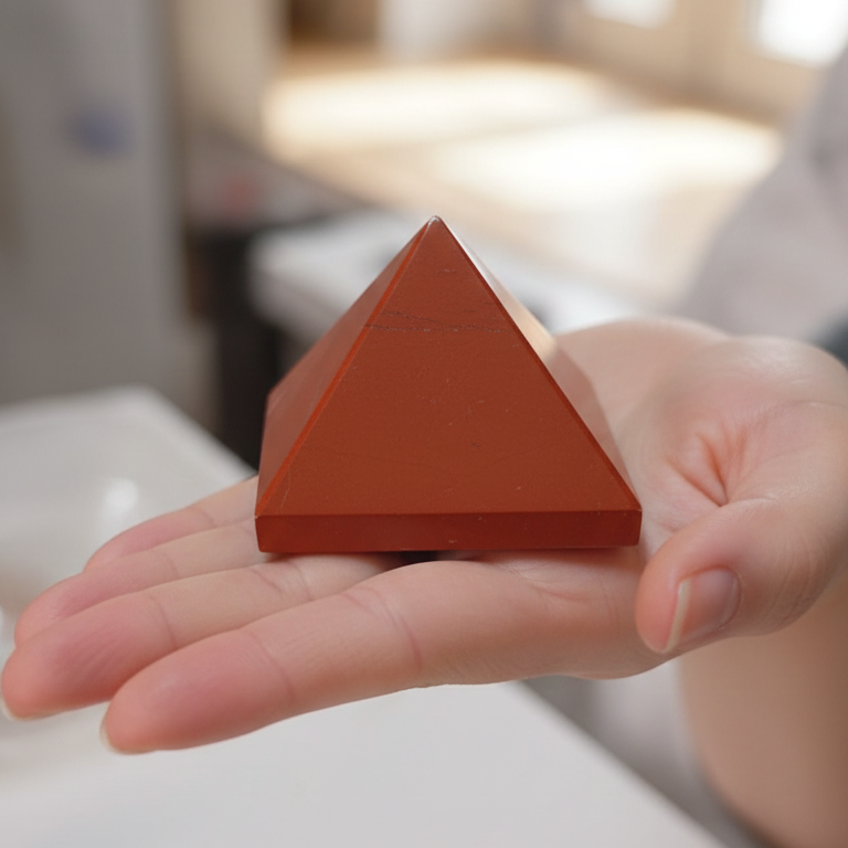Pirámide jaspe rojo 5 cm
