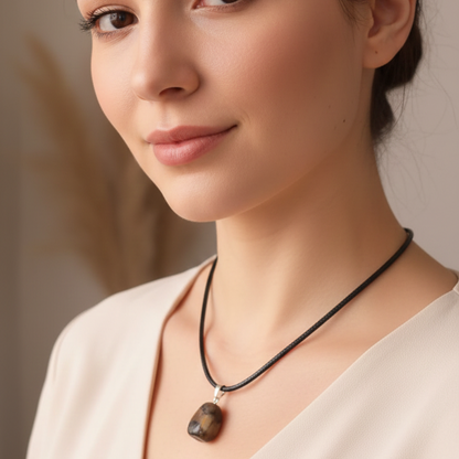 Collar quiastolita rodado 1-2 cm