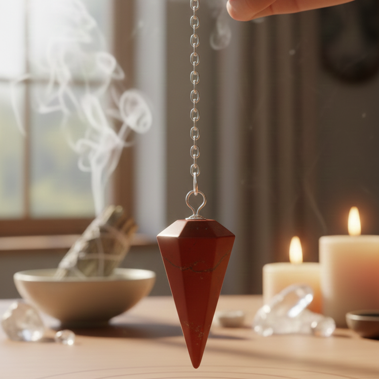 Pendulo jaspe rojo 3-4 cm