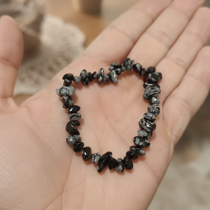 Pulsera obsidiana nevada chip