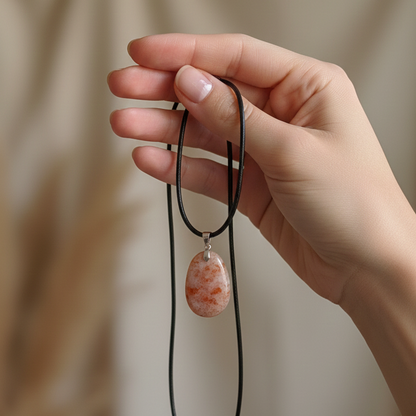 Collar piedra sol plano 3 cm