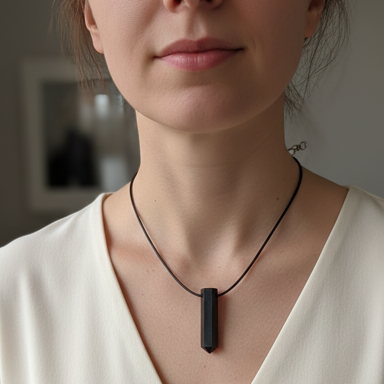 Collar shungit punta 3cm