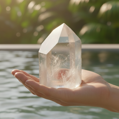 Punta de cuarzo blanco natural 5-6 cm, cuarzo maestro 70-100 gr Calidad Extra