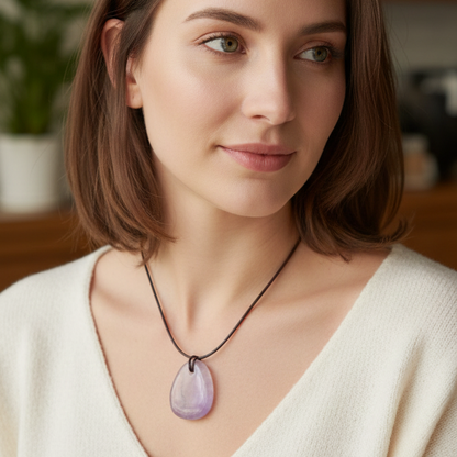 Collar amatista plano 3cm